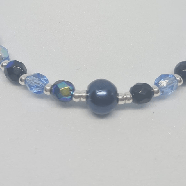 Santorin bleu/argenté (Bracelet)