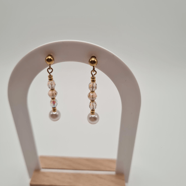Santorin rose/doré  (Boucles d'oreilles)