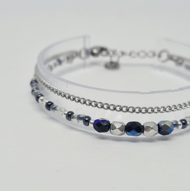 Valentina noir/argenté (Bracelet)