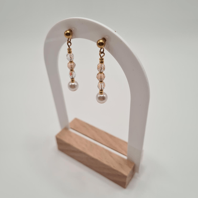 Santorin rose/doré  (Boucles d'oreilles)