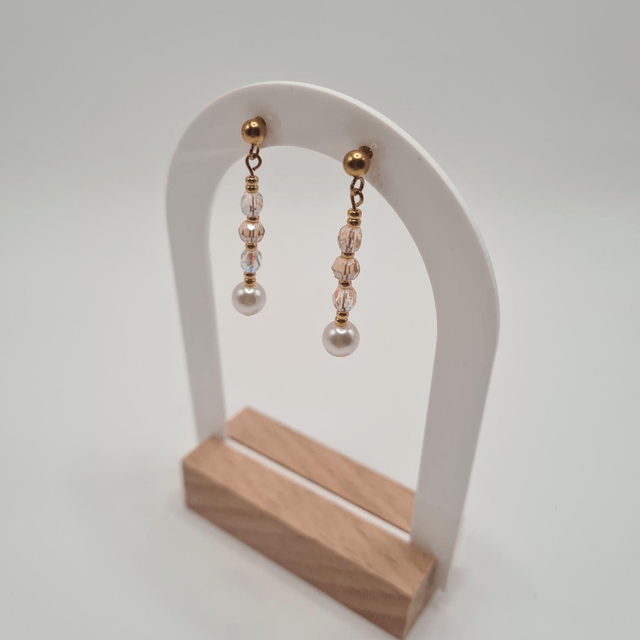 Santorin rose/doré (Boucles d'oreilles)