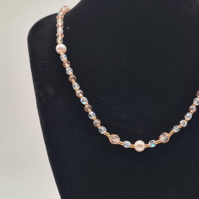 Santorin rose/doré (Collier)