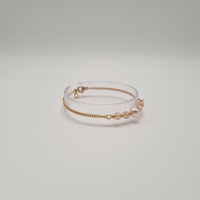 Victoria rose/doré (Bracelet)