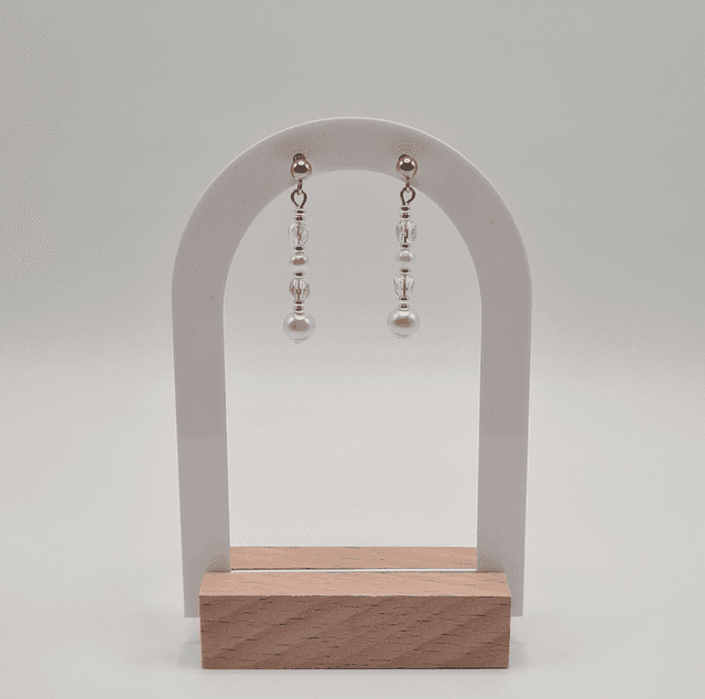 Santorin blanc/argenté (Boucles d&#039;oreilles)