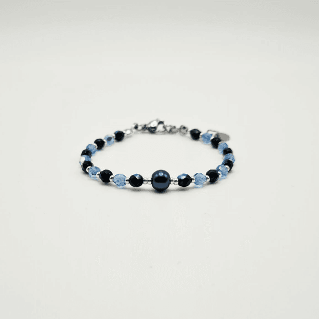Santorin bleu/argenté (Bracelet)